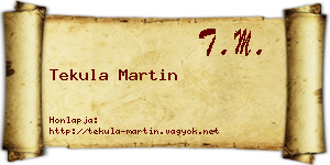 Tekula Martin névjegykártya