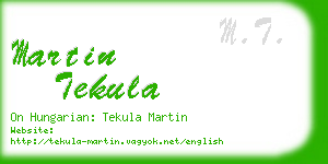 martin tekula business card